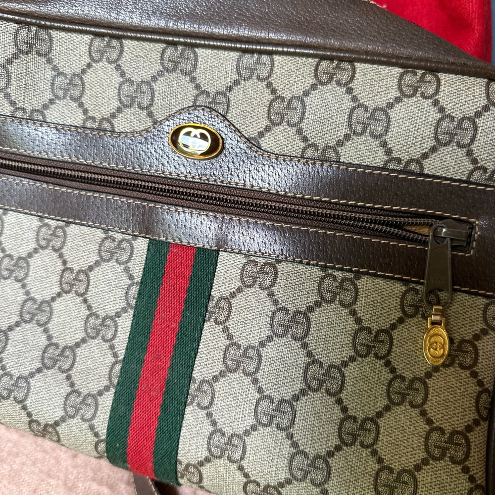 Gucci Vintage Sherry Line Canvas Brown crossbody/shoulder bag - Picture 14 of 14